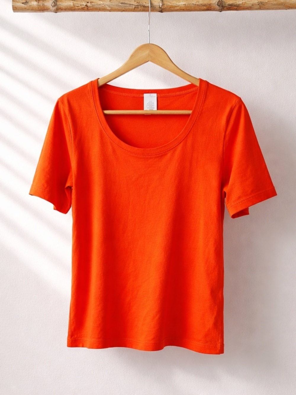 Anne Klein Sport Bold Orange Short Sleeve Tee Butter Soft Cotton
